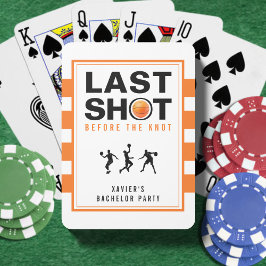 Basketball Bachelor Party Last Shot Orange Striped トランプ