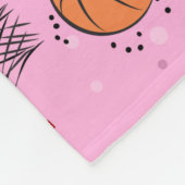 Basketball - Ball and Hoop Pattern  フリースブランケット (角)