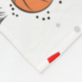 Basketball - Ball and Hoop Pattern  フリースブランケット (角)