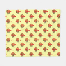 Basketball - Ball and Hoop Pattern   フリースブランケット