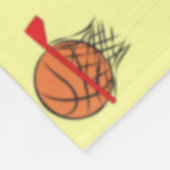 Basketball - Ball and Hoop Pattern   フリースブランケット (角)