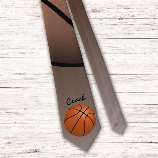 Basketball Ball Coach Player Fan Sports ネクタイ