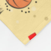 Basketball - Ball & Hoop Seamless Pattern  フリースブランケット (角)