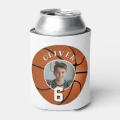 Basketball Ball Kids Birthday Photo 缶クーラー (缶正面)