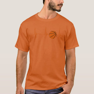 Basketball Ball Sport Heartbeat ECG Pulse Bball Pl Tシャツ