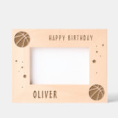 Basketball Ball Sports Happy Birthday レーザー彫刻フレーム (正面)