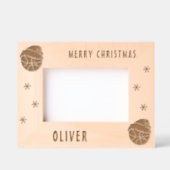 Basketball Ball Sports Merry Christmas レーザー彫刻フレーム (正面)