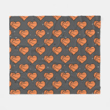 Basketball Ball Texture In Heart Shape - Pattern