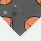 Basketball Ball Texture In Heart Shape - Pattern フリースブランケット (角)