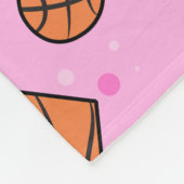 Basketball Ball Texture In Heart Shape - Pattern フリースブランケット (角)