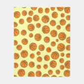 Basketball Balls Seamless Pattern   フリースブランケット (正面)