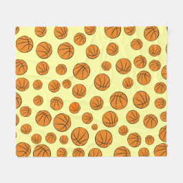 Basketball Balls Seamless Pattern   フリースブランケット