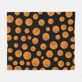 Basketball Balls Seamless Pattern   フリースブランケット