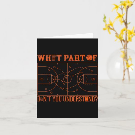 Basketball Bball What Part Of Don't You Understand カード (黄色い花)