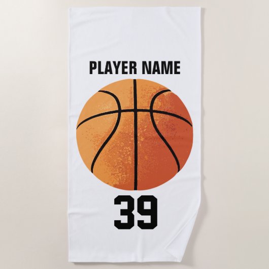 Basketball Beach Towel ビーチタオル (正面)