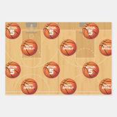 Basketball Birthday ラッピングペーパーシート (正面2)