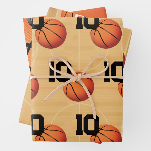 Basketball Birthday ラッピングペーパーシート (インサイチュ)