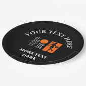 Basketball Birthday Gift, Basketball Player ペーパープレート (アングル)