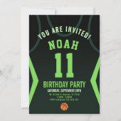 Basketball Birthday Invitation 招待状 (正面)
