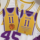 Basketball Birthday Invitation 招待状