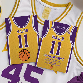 Basketball Birthday Invitation 招待状