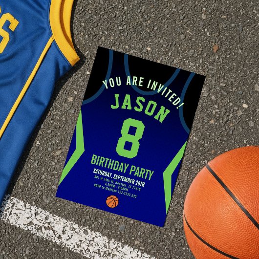 Basketball Birthday Invitation  招待状
