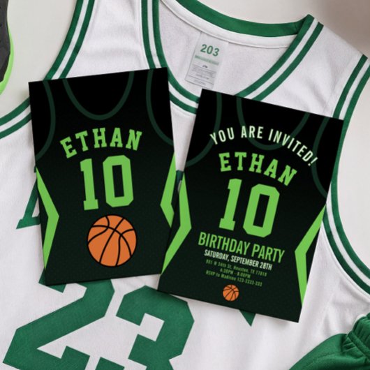 Basketball Birthday Invitation 招待状