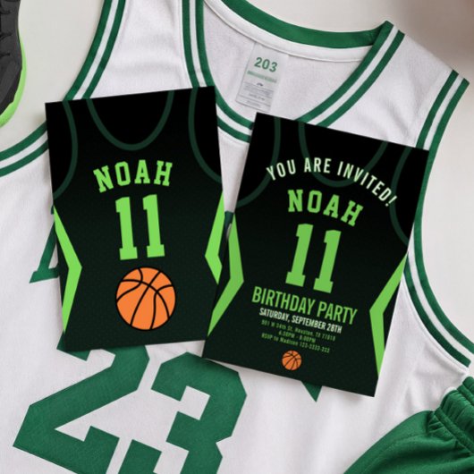 Basketball Birthday Invitation 招待状