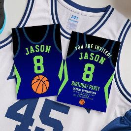 Basketball Birthday Invitation  招待状