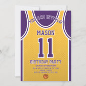 Basketball Birthday Invitation 招待状 (正面)