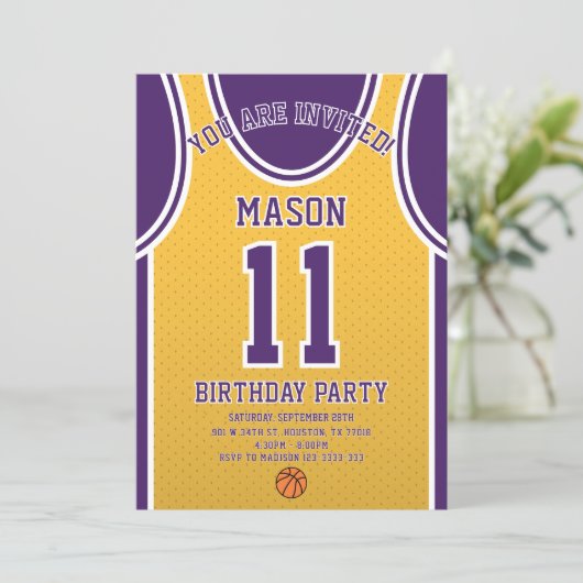 Basketball Birthday Invitation 招待状 (スタンド正面)