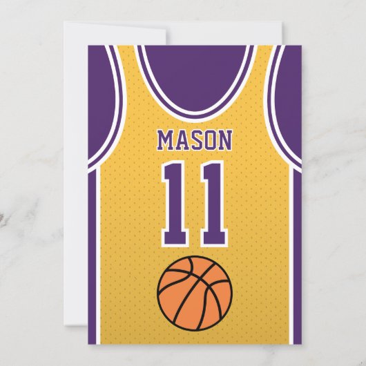 Basketball Birthday Invitation 招待状 (裏面)