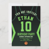 Basketball Birthday Invitation 招待状 (正面)