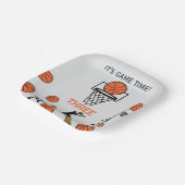 Basketball Birthday Party Invitation ペーパープレート (傾斜あり)