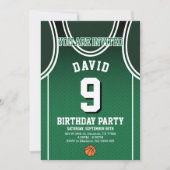 Basketball Birthday Party Invitation 招待状 (正面)