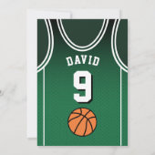 Basketball Birthday Party Invitation 招待状 (裏面)