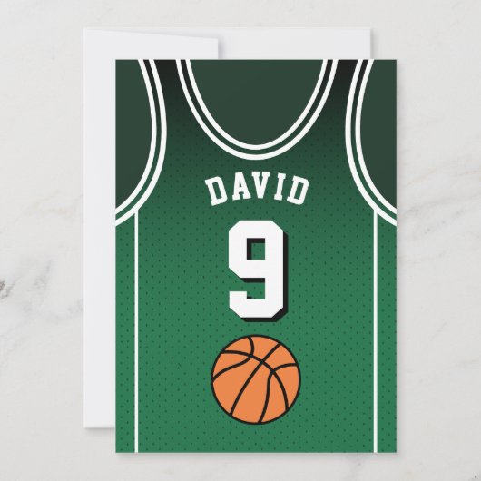 Basketball Birthday Party Invitation 招待状 (裏面)