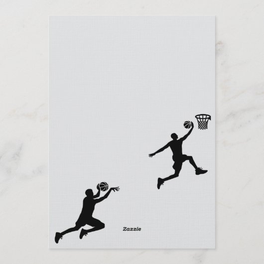 Basketball Birthday Party Invitation 招待状 (裏面)