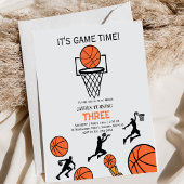Basketball Birthday Party Invitation 招待状