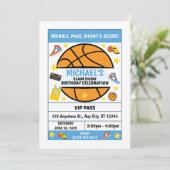 Basketball Birthday Party Invitation 招待状 (スタンド正面)