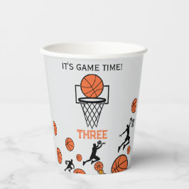 Basketball Birthday Party Invitation 紙コップ