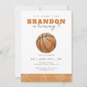 Basketball Birthday Party Invite for Boys Sports  招待状 (正面)