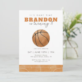 Basketball Birthday Party Invite for Boys Sports  招待状