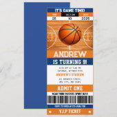 Basketball Buzzer Beater Birthday Celebration 招待状 (正面/裏面)