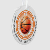 Basketball Champion Team Monogram Ornament オーナメント (正面)