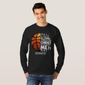 Basketball Christian Saying Motivational Words Ins Tシャツ (正面フル)