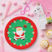 Basketball Christmas Holiday ペーパープレート (パーティー)