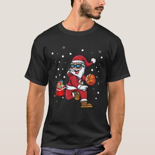 Basketball Christmas Pyjamas Matching Family  Xmas Tシャツ (正面)
