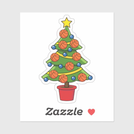 Basketball Christmas Tree シール (シート)