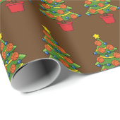 Basketball Christmas Tree ラッピングペーパー (ロールコーナー)